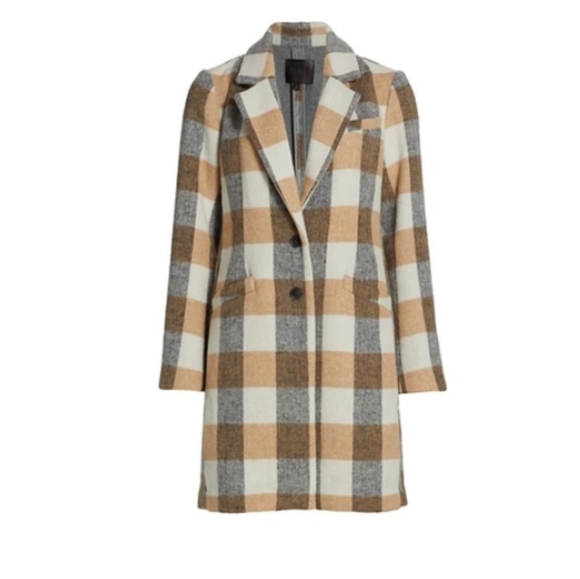 NWT PAIGE,Charcoal Tan Samine Button Coat Sz XS - Picture 4 of 11